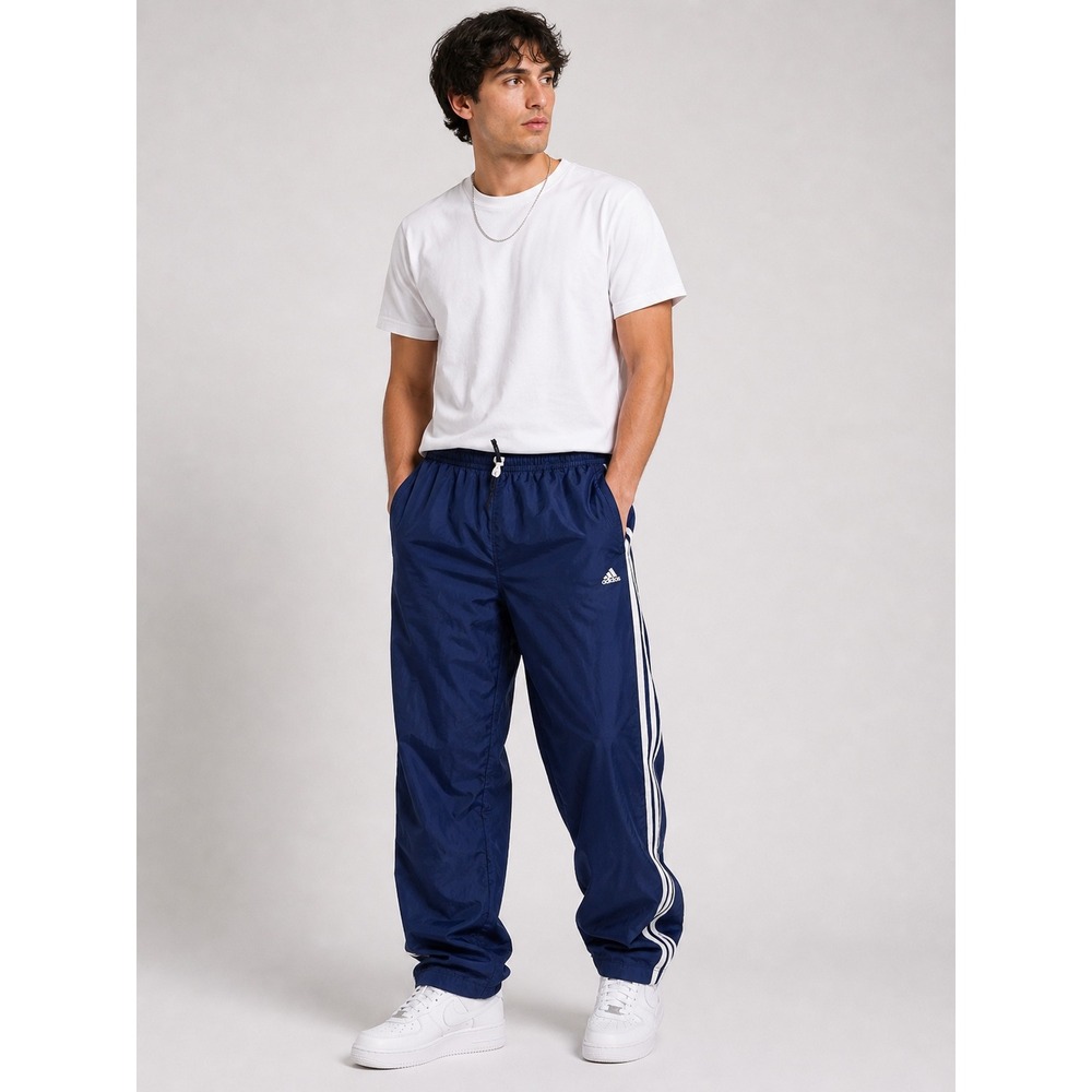 Adidas ClimaShell Wind Pants Mens XL Blue Vintage Track Pants 07/01 Mesh Lined‎